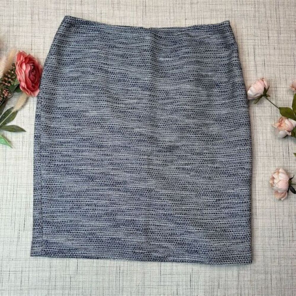 Karl Lagerfeld Paris Women's Multicolor Tweed Pencil‎ Skirt Size 14